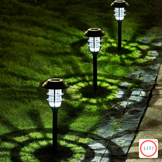 (Pack of 5) Waterproof Solar Powered Pathway Lights