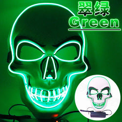 Halloween Eastern Fashion Horror EL Wire Skull Head Rave Mask